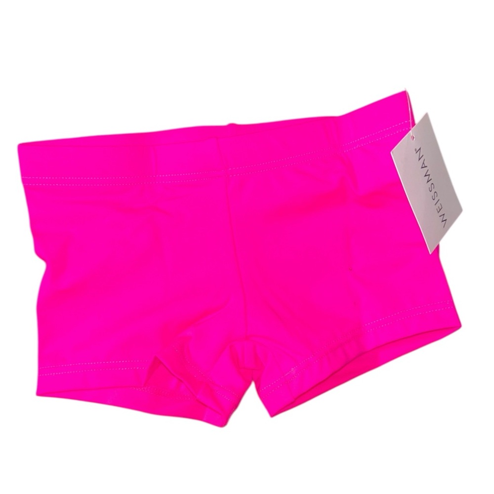 Weissman Dancewear‎ Vibrant Pink Low Rise Mid Shorts